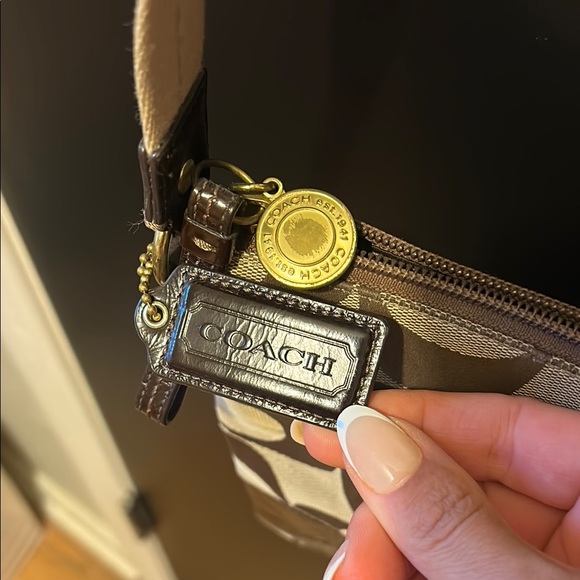 Coach Brown and Tan Crossbody Bag - Picture 3 of 8